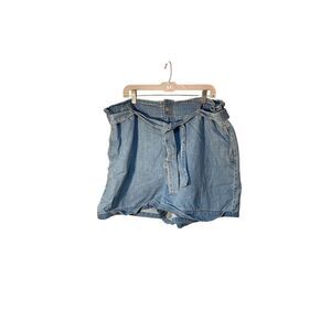 Ann Taylor Women’s Denim Paperbag Plus Size Shorts Size XXL